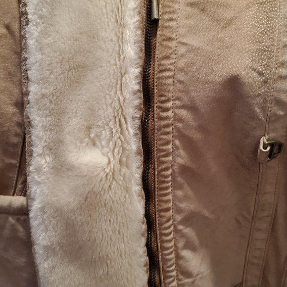 Gallery Lined Leather Coat with Hood - Picture 10 of 13